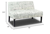 Fast Furnishings Modern Loveseat Sofa Off-White Pattern